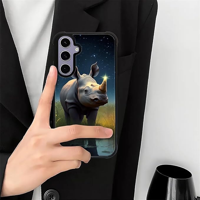 for Samsung Galaxy S24 S25 Case, Rhino Water Marshes Pattern Graphic Design - Image 7