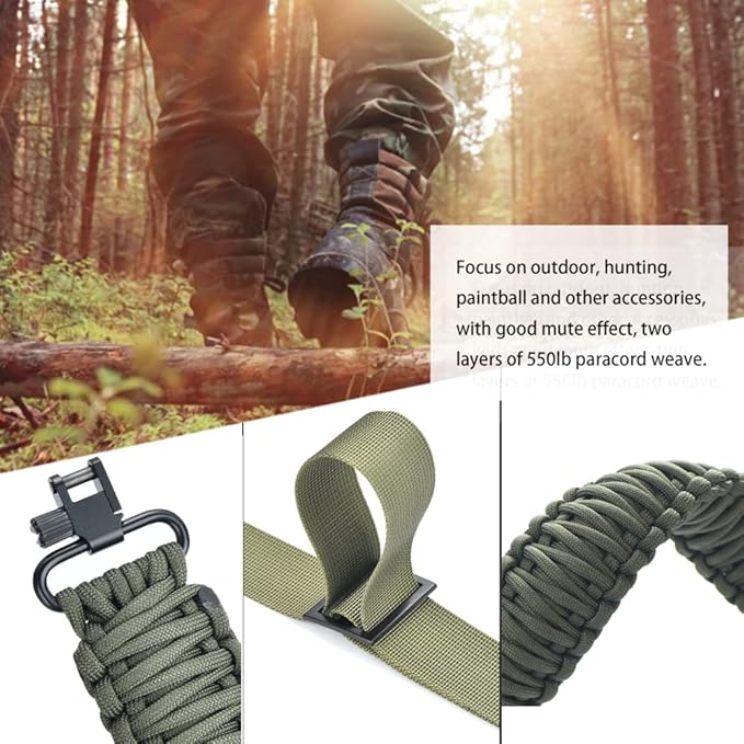 Double Braide 550LB Shotgun Sling 2 Point Paracord Rifle Sling, Non-Slip - Image 5