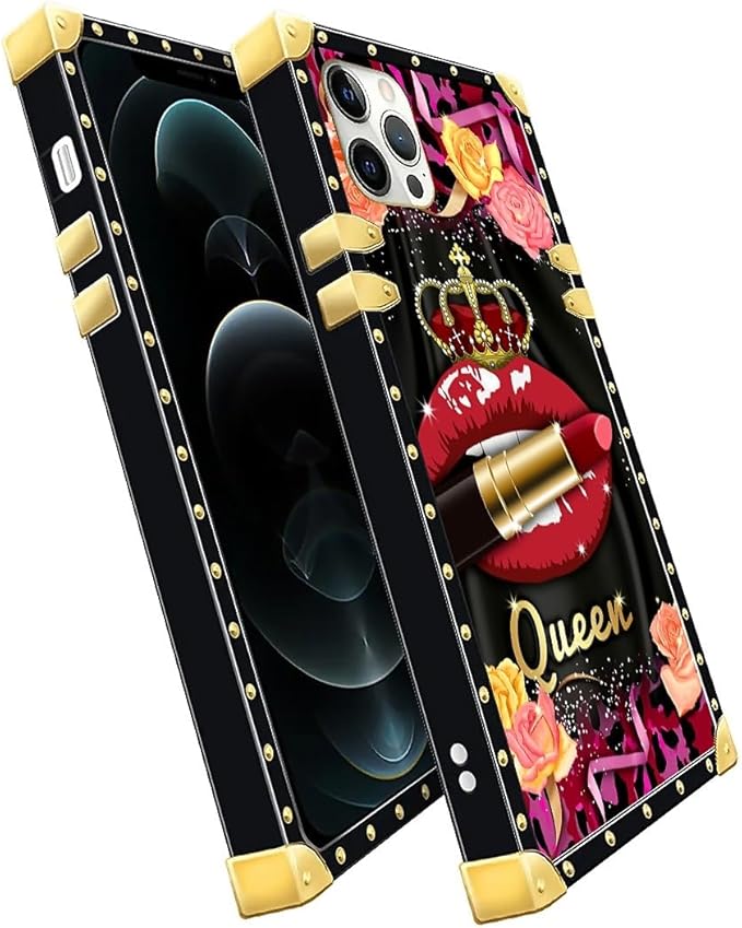 Compatible with iPhone 11 Pro Max Case, Queen Lip Crown Leopard Print Luxury - Image 3