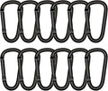 Black Carabiner Clip, Includes Mini 2 Inch Carbineers, Small 2.3" D Ring Clip by Unknown