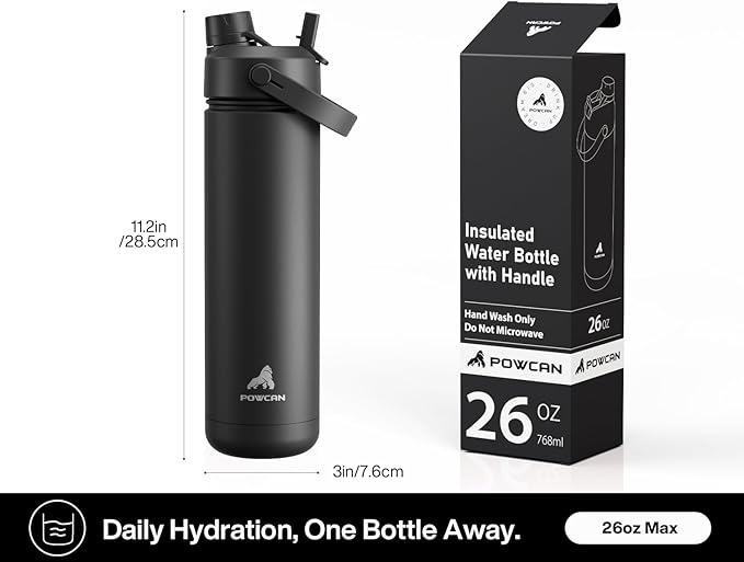 POWCAN 26 oz Insulated Water Bottle - Image 7