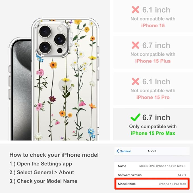 MOSNOVO Case for iPhone 15 Pro Max - Image 2