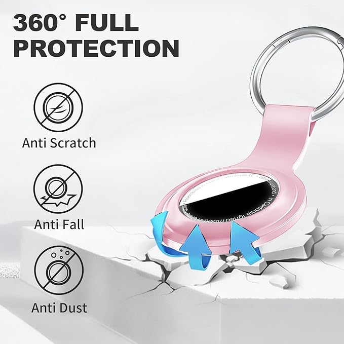 Linsaner Holder for AirTag 2nd Gen & 1st Gen, Silicone Case Keychain Key Ring - Image 3