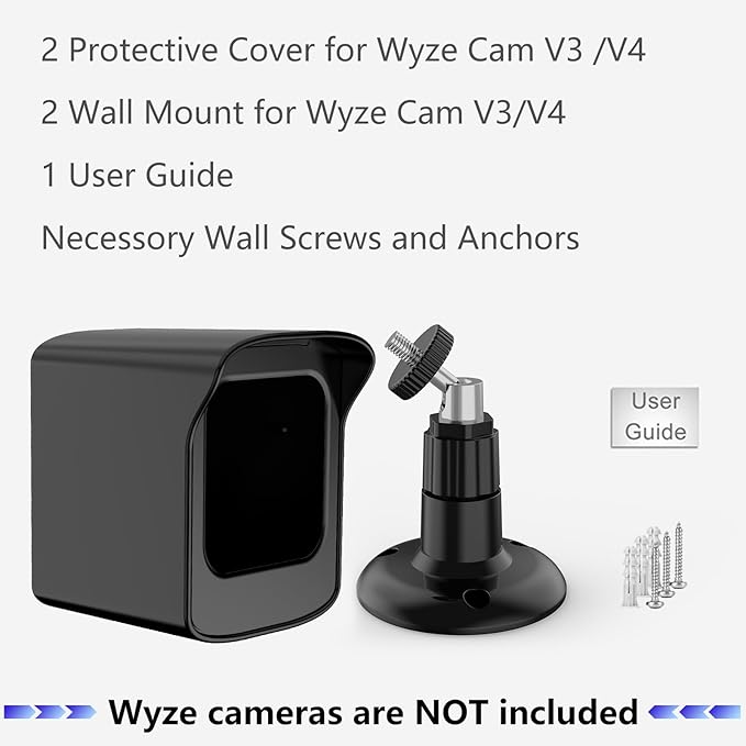 PEF Mount for All-New Wyze Cam V4/Cam V3, Weatherproof Protective Cover and 360 - Image 7