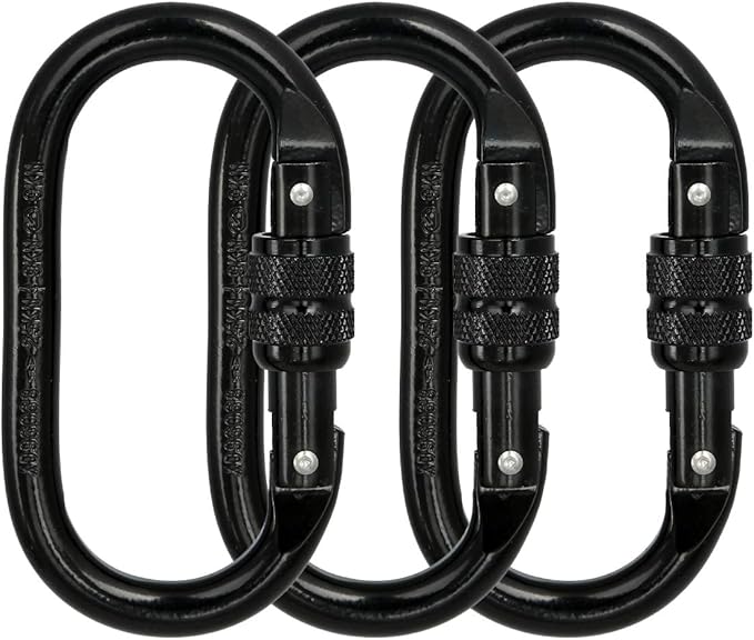 Heavy Duty Locking Climbing Carabiner Clip CE Rated 25 kN 5600 LB Rugged - Image 7