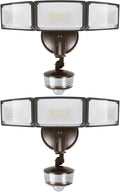LUTEC 2 Pack 74W 8000 Lumen Motion Sensor Outdoor Lights, 5000K Daylight by LUTEC