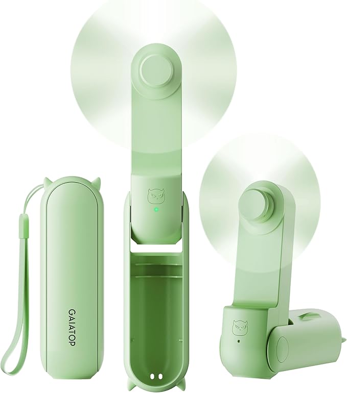 Gaiatop Portable Handheld Fan, 3 in 1 Mini Fan Handheld, Foldable Personal Fans by GAIATOP