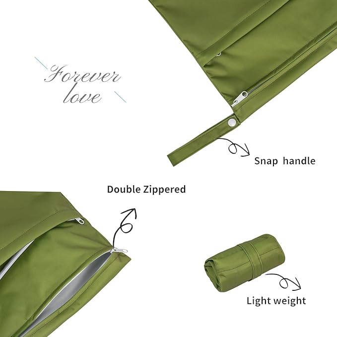 ALVABABY 3pcs Baby Cloth Diaper Wet/Dry Bags|Waterproof Reusable - Image 2