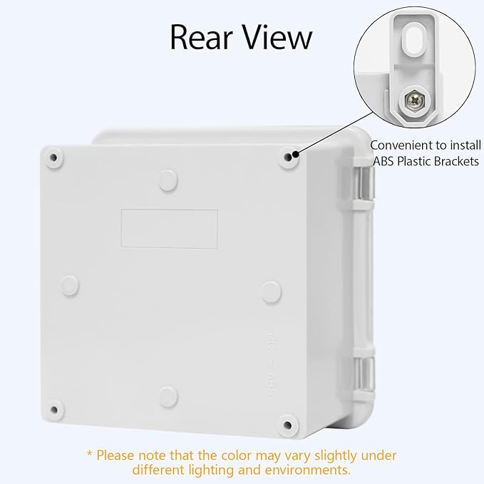 ABS Plastic Dustproof Waterproof IP65 Junction Box Hinged Shell Universal - Image 6
