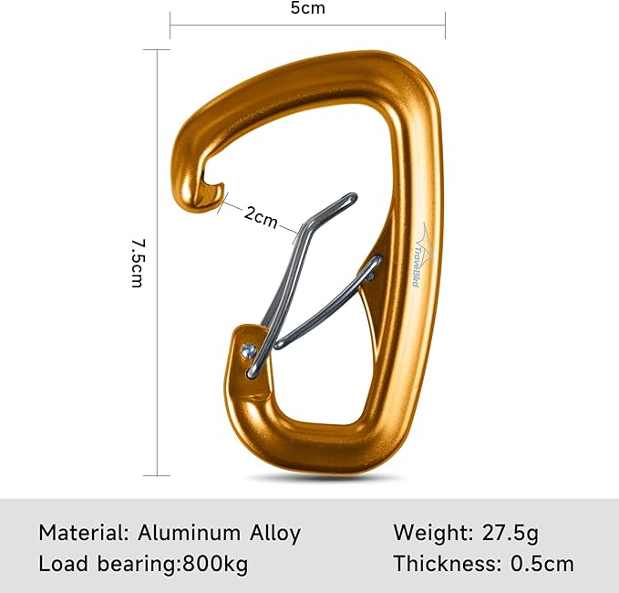 Heavy Duty Carabiner Clip Hook 8KN, - Image 6