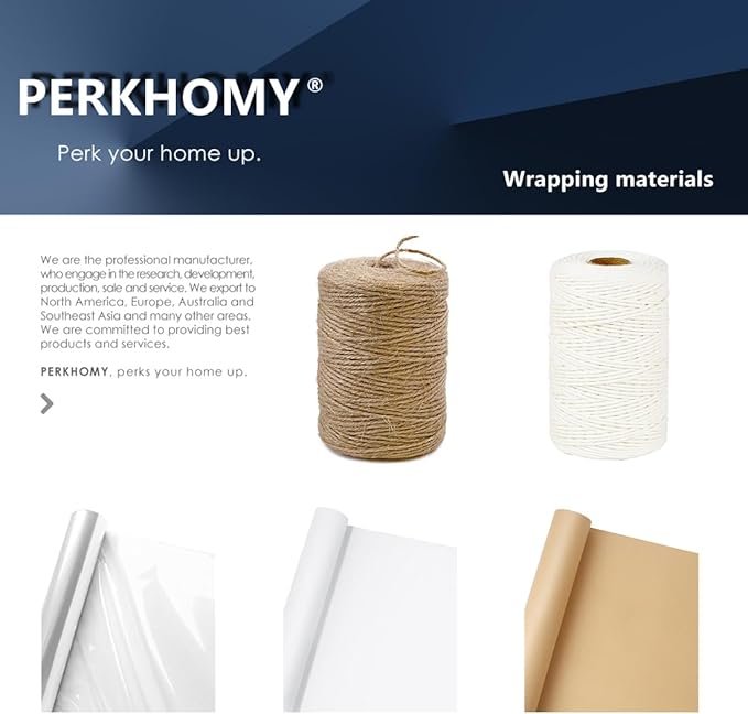 PerkHomy Jute Twine String 3600 Feet Natural Thin - Image 3