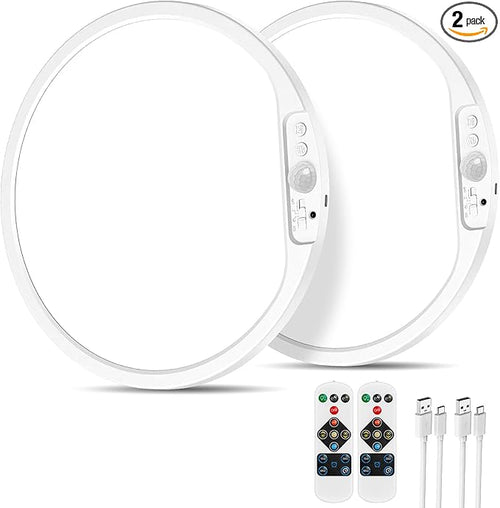 2-Pack 12" Larger 10000mAh Rechargeable Motion Sensor Ceiling Light by TheBairthTheBest
