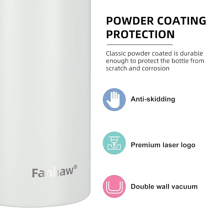 Fanhaw 24 oz Insulated Stainless Steel Water Bottle - Image 4