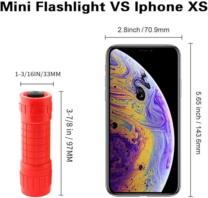 Whaply 6-Pack Small Mini Flashlight Set, 5 Colors, COB LED Handheld Flashlight - Image 5