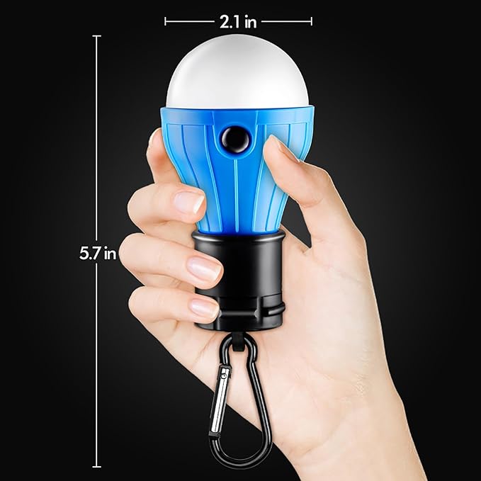 FLY2SKY Tent Lamp Portable LED Tent Lights Blue 4 Packs Hook Hurricane - Image 6