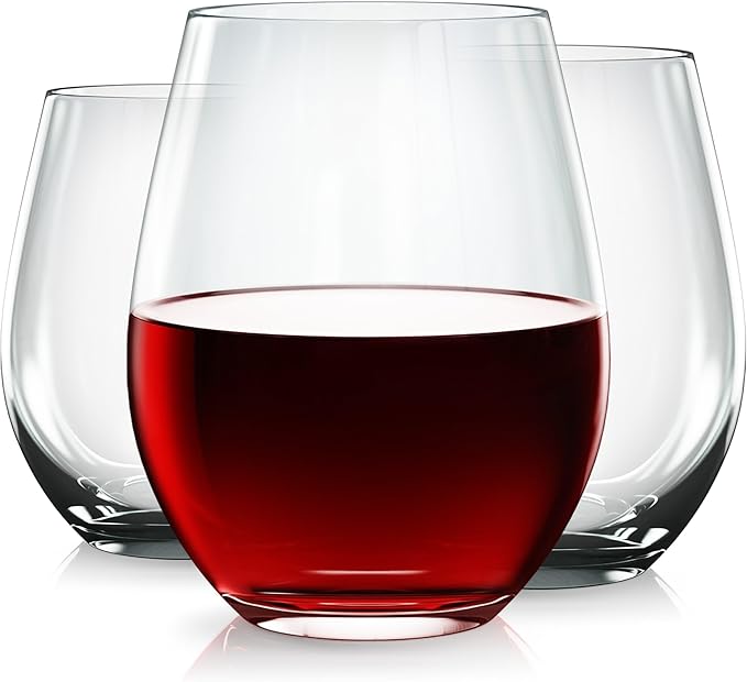 Vivocci Unbreakable Plastic Stemless Wine Glasses 20 oz | 100% Tritan Heavy - Image 9