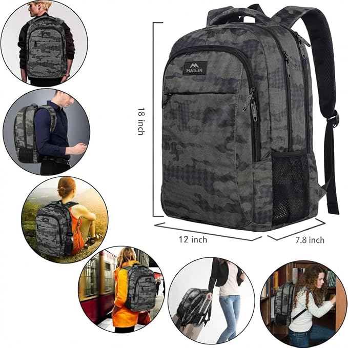 MATEIN 17.3 Inch Computer Backpack, Extra Large TSA Friendly Travel Laptop - Image 6