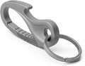 TISUR Titanium Carabiner Keychain Clip, Anti-Lost Key Ring Holder, Self-Locking by TISUR