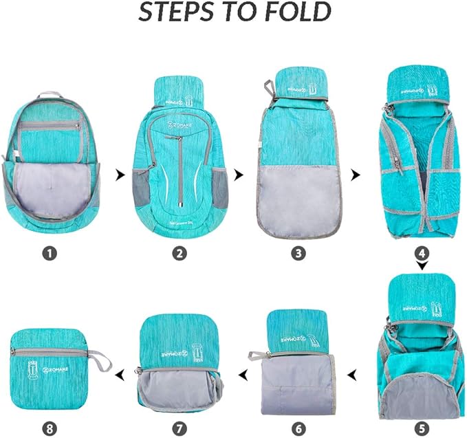 ZOMAKE 25L Ultra Lightweight Packable Backpack, Foldable Hiking Backpacks Water - Image 5
