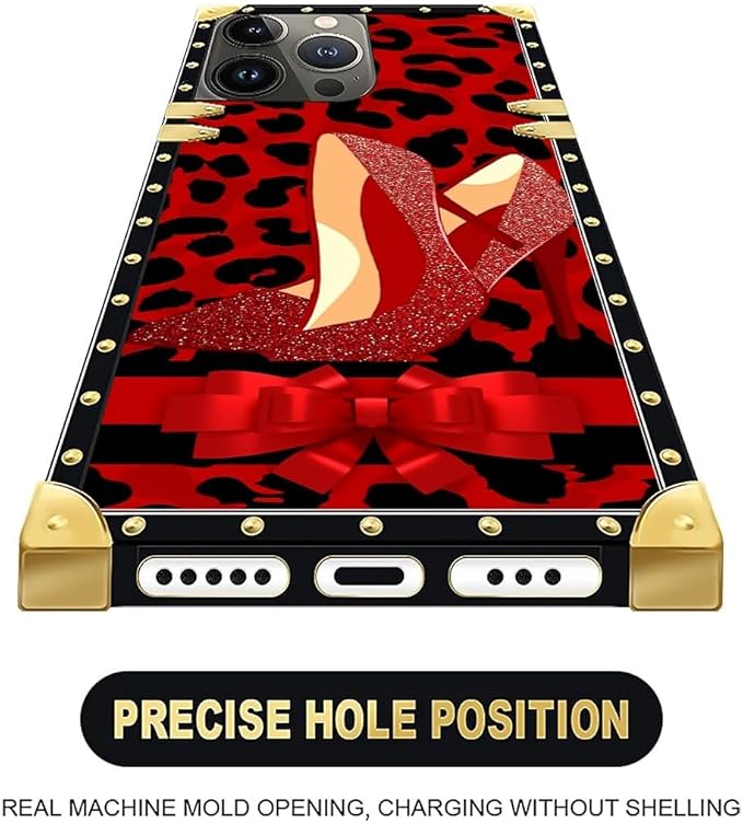 Compatible with iPhone 16 Pro Max Case, Elegant High Heels Luxury Golden - Image 5