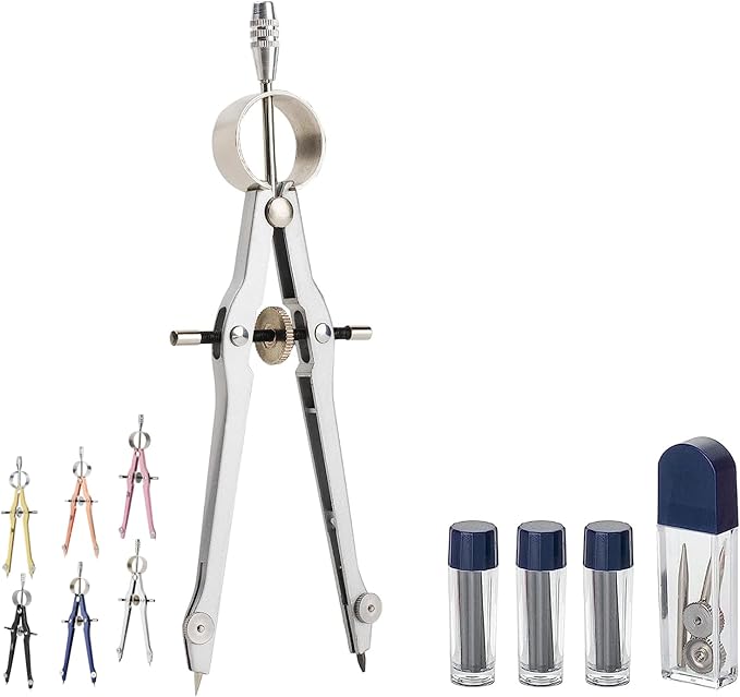 Mr. Pen- Professional Compass for Geometry, Extra Lead, Metal Compass, Compass by MrPen