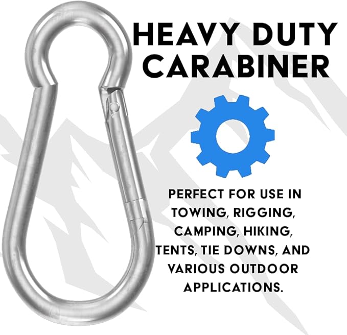BoxerTool Heavy Duty Spring Snap Hooks 4Inch, 3/8" 20 Pack - Image 2