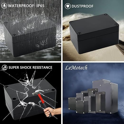 LeMotech Junction Box IP65 Waterproof Project Box Dustproof ABS Plastic - Image 7