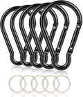 Carabiner Caribeaner Clip, Extra Large 4" Aluminum Carabeaner Keychain Hook by CampTek