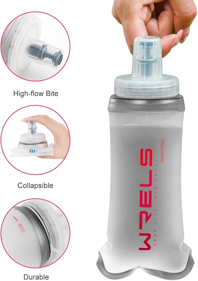 WRELS Running Collapsible Flask TPU Soft Water Bottle, Lightweight Hydration - Image 5