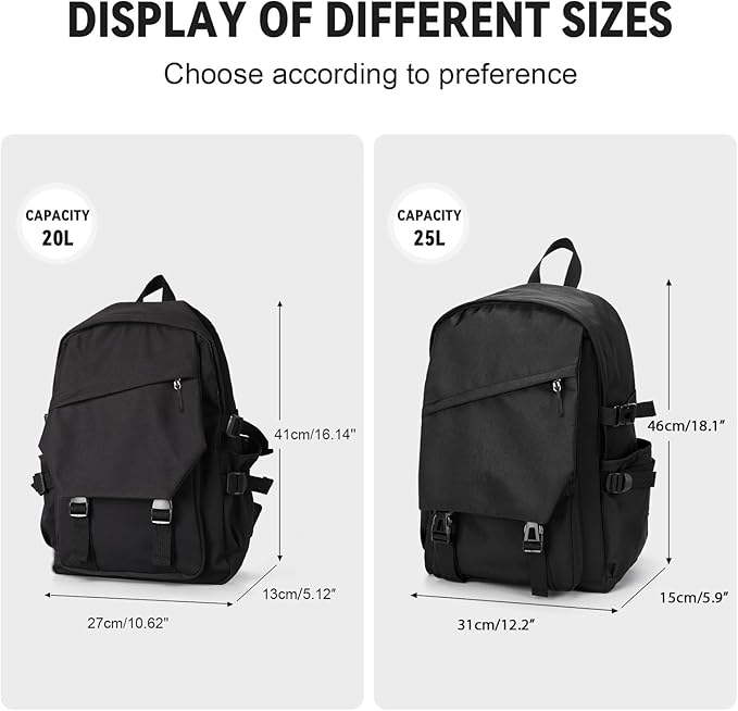 coowoz School Backpack for Men Women College Bookbag Waterproof Lightweight - Image 8