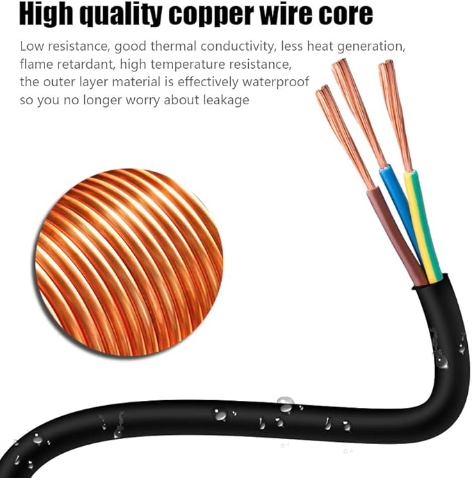 15FT 12/3 Outdoor Extension Cord, Heavy Duty 3-Outlet SJTW Indoor/Outdoor - Image 5