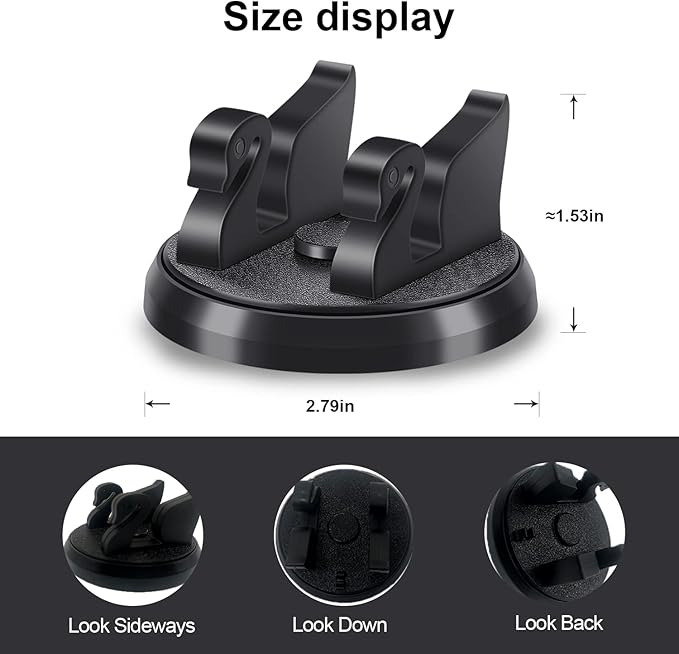 Dashboard Phone Holder for Car Vertical Horizontal 360 Rotate, Cell Phone - Image 2