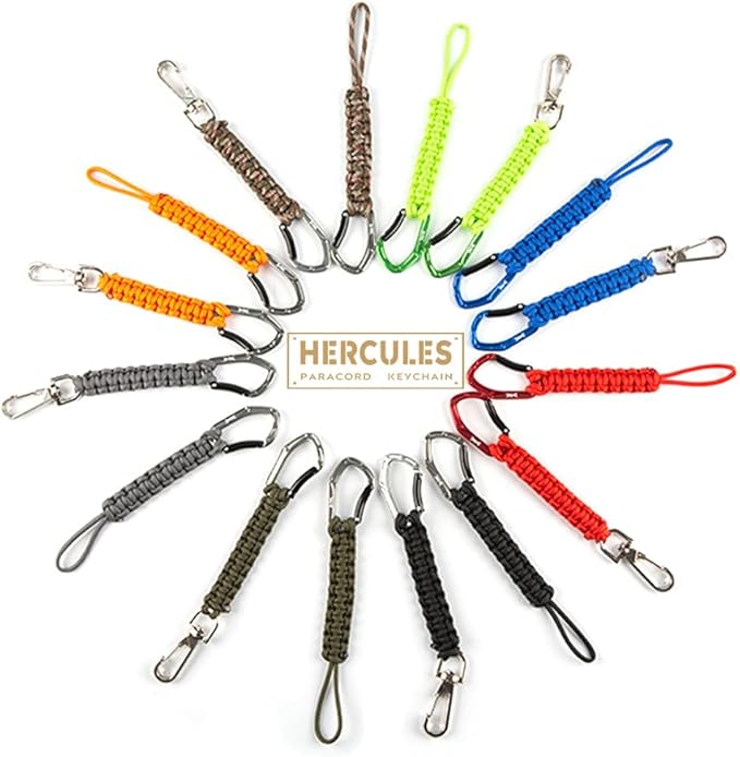 HERCULES Paracord Keychain Set – 2 Pack Lanyard Rope - Image 9