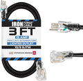 Iron Forge Cable 3 ft Lighted Outdoor Extension Cord by IronForgeCable