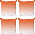 Ambesonne Ombre Decorative Throw Pillow Case Pack of 4, Scorching Sunset in The by Ambesonne