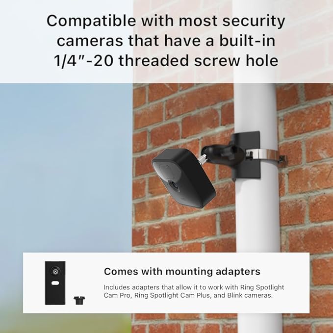 Holicfun No-Drill Outdoor Security Camera Pole Mount, Universally Compatible - Image 5