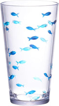 KLIFA- CHARLESTON- 19 oz, Acrylic Fishing Highball, School of Fish Drinking by KLIFAHome