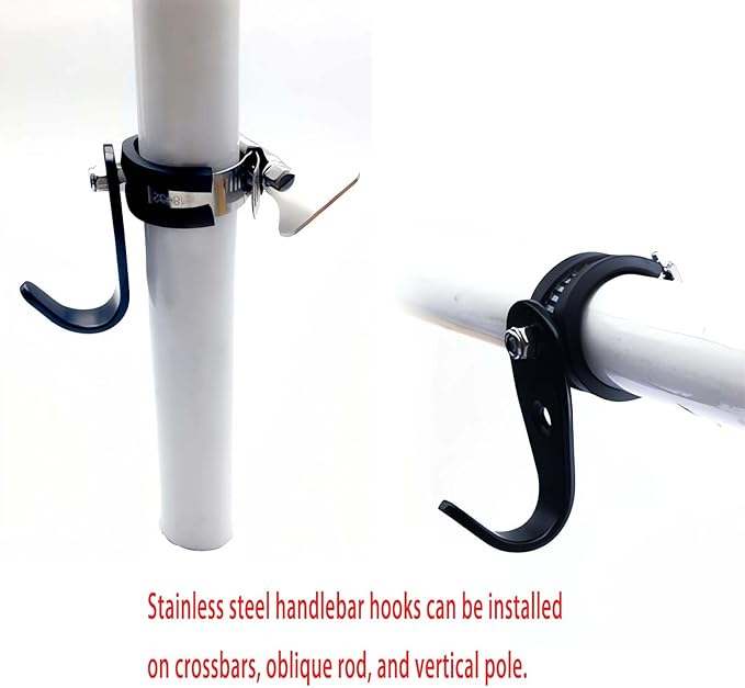 Adjustable Handlebar Hook Mount, Universal Pole Storage Hook - Image 5