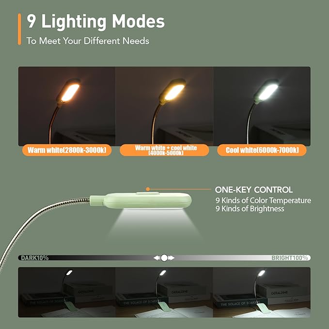 VAVOFO Rechargeable Book Light for Reading in Bed Kids, 7 LED Reading Light - Image 3
