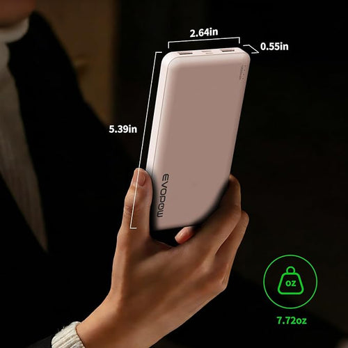 2-Pack Portable Charger, Slimmer 10000mAh Power Bank, USB C in&Out Fast - Image 2
