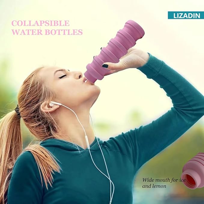 Collapsible water bottles 2 Pack - Image 3
