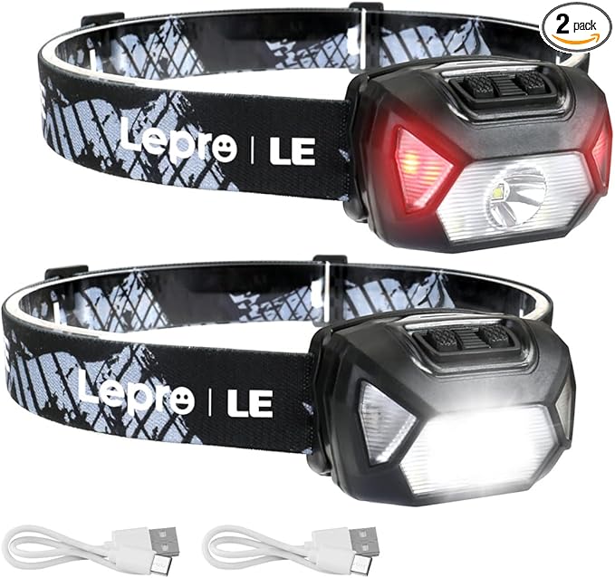 Lepro LE Headlamp Rechargeable, LED Head Lamp by Lepro