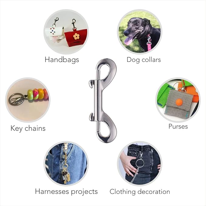 Swivel Snap Hooks, Lucky Goddness 10pcs Metal Heavy Duty Square Eye Clasp - Image 4