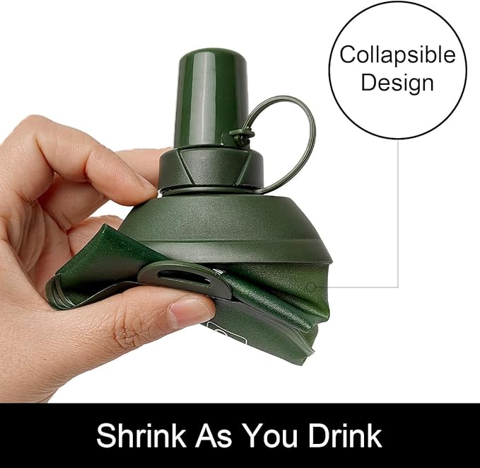 WILDREEDS 500ml Soft Flask, TPU Collapsible Soft Water Bottle - Image 5