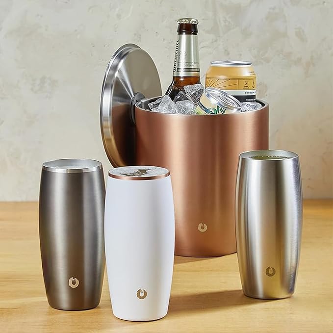 SNOWFOX Premium Vacuum Insulated Stainless Steel Beer Glass, Home Bar - Image 6