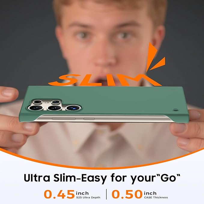 GRECAZO Slim Borderless for Samsung Galaxy S25 Ultra Phone Case 6.9" Ultra-Thin - Image 4