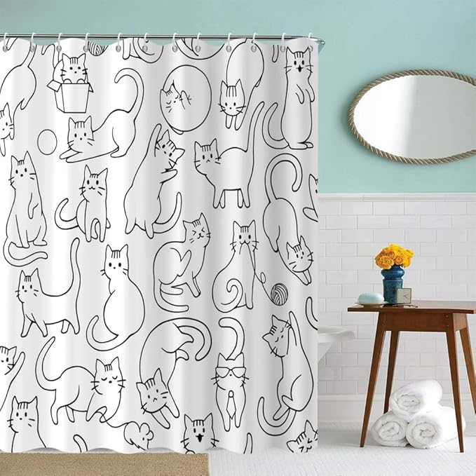 Cat Shower Curtain - Image 2