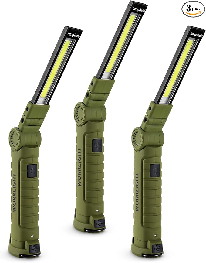 Lmaytech 3 Pack Rechargeable LED Work Lights by Lmaytech