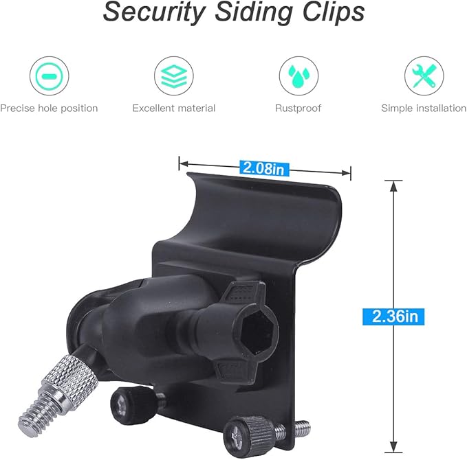 HOLACA Vinyl Siding Clips for Arlo Ring Eufy Security Camera, Siding Cam Hanger - Image 6