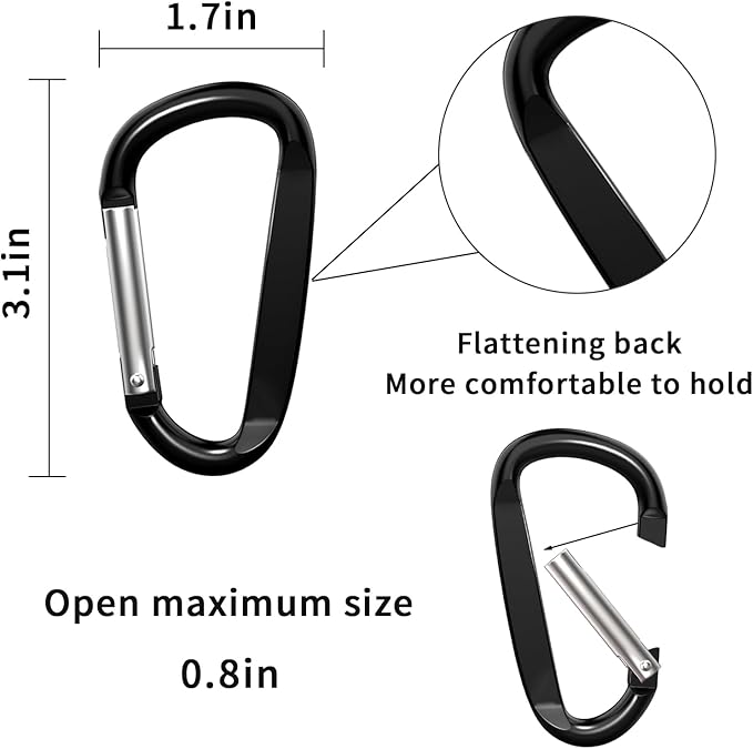 3" Aluminum Carabiner Clips - Image 2